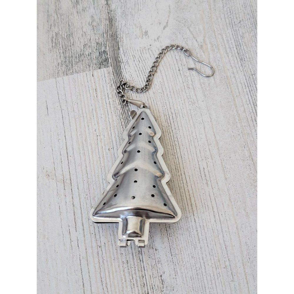 Silver Pine Tree Christmas Xmas ornament decor